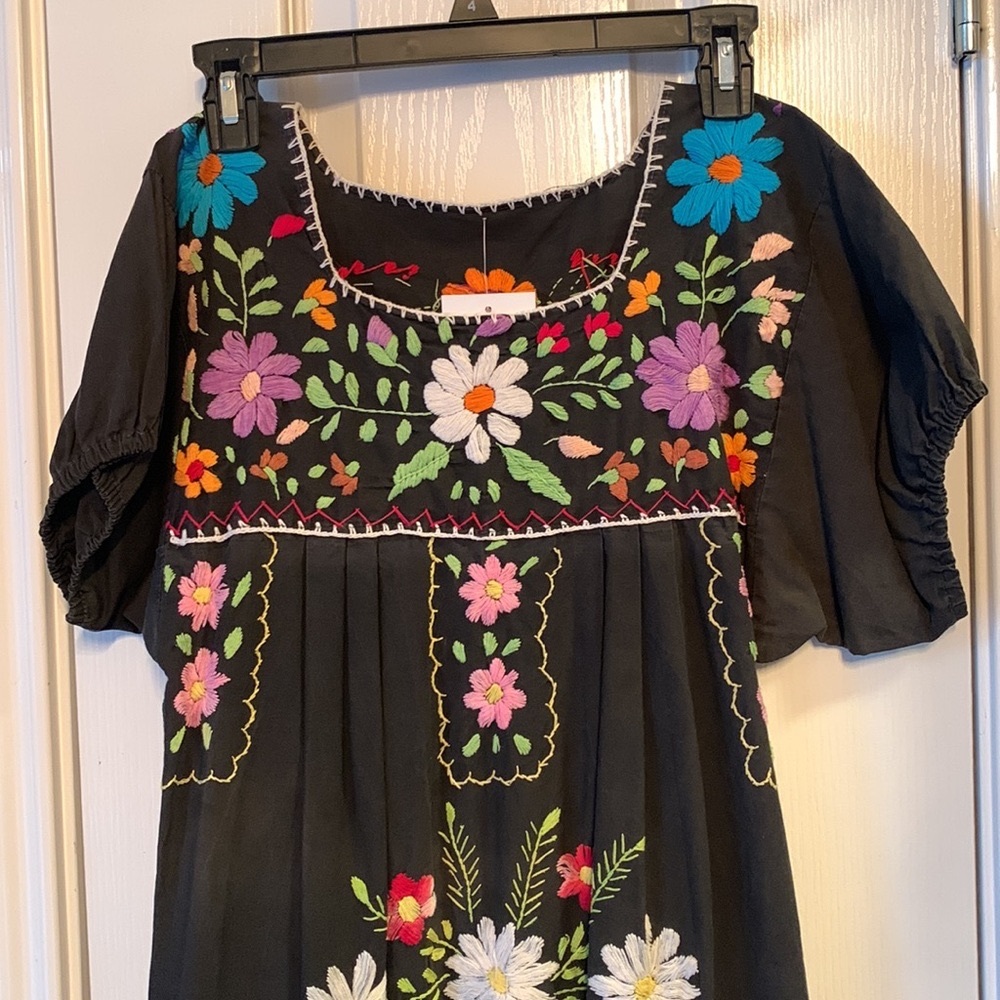 Vintage Hand Stitched Mexican Dress